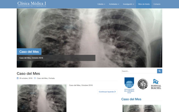 Clínica Médica «1» de Facultad de Medicina estrena página web