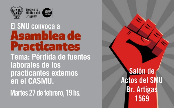 Asamblea de Practicantes por pérdida de fuentes laborales