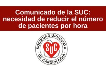Comunicado de la SUC sobre necesidad de reducir el número de pacientes por hora