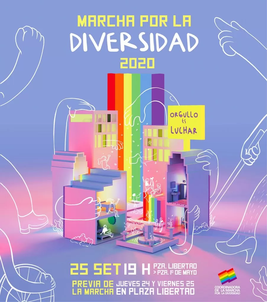 Convocatoria a médicos, médicas y estudiantes de medicina a trabajar en la Marcha por la Diversidad 2020.