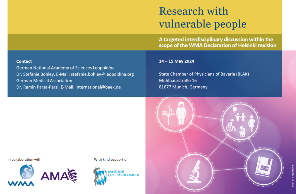 Asociación Médica Mundial realiza un encuentro interdisciplinario sobre investigación en poblaciones vulnerables
